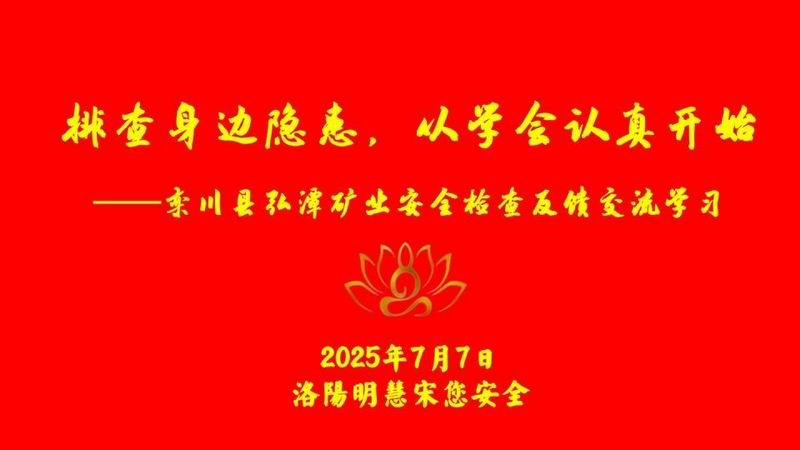 欒川縣弘潭礦業(yè)安全檢查及饋交流學習